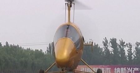 Rolnik z Chin zbudował sobie helikopter
