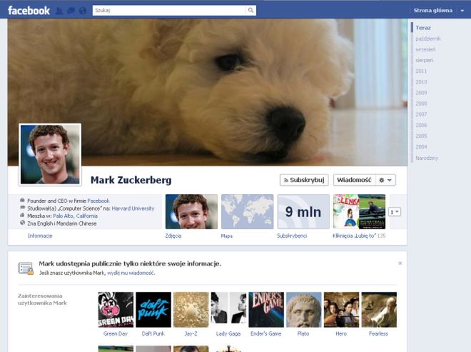 Facebook Timeline już jest!