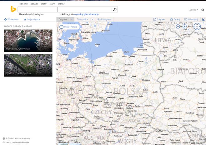 Mapy Bing już dostępne w Polsce