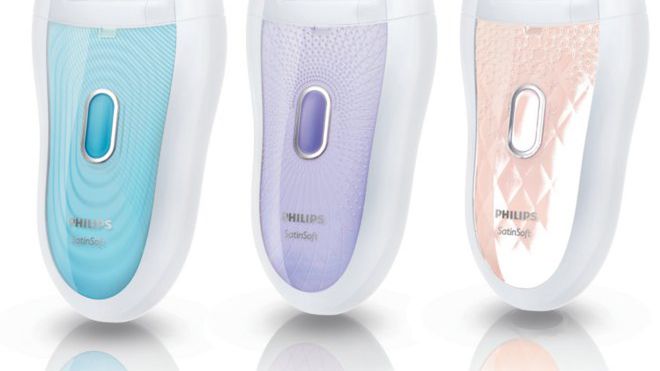 Depilatory Philips SatinSoft, od lewej: HP6522/01, HP6520/01, HP6519/01