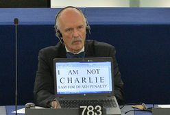 Janusz Korwin-Mikke w PE: "I' m not Charlie. I' m for death penalty"