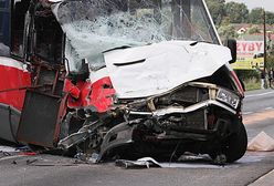 Zderzenie tira z busem na krajowej 4 w Łapczycy. Wielu rannych