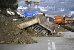 Na autostradzie w Austrii runął mur na ciężarówkę, kierowca zginął