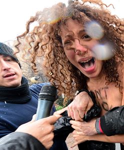 Femen zakłócił przemówienie Marine Le Pen