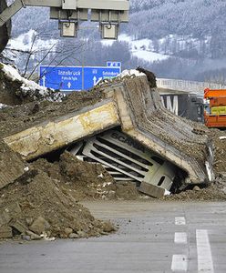 Na autostradzie w Austrii runął mur na ciężarówkę, kierowca zginął