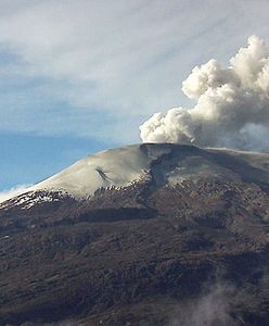 Wulkan Nevado del Ruiz w Kolumbii straszy