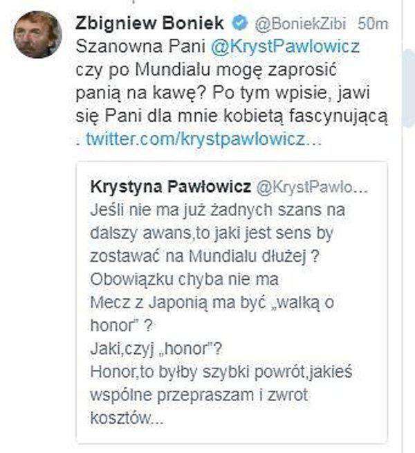 Zbigniew Boniek odpowiada Krystynie Pawłowicz