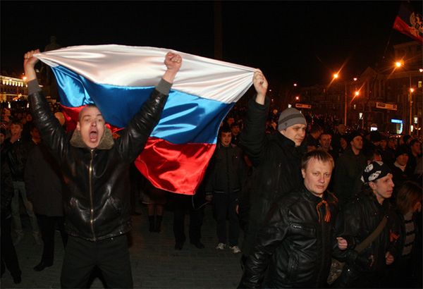 Prorosyjskie demonstracje w Doniecku, 13 marca 2014 r.