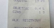 Złodziej wydmuchał 8 promili - zobacz wydruk z alkomatu
