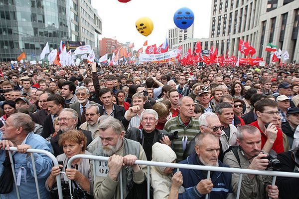 Manifestacja opozycji antyputinowskiej w Moskwie