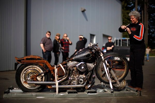 Uniesiony przez tsunami motocykl trafi do muzeum Harleya-Davidsona