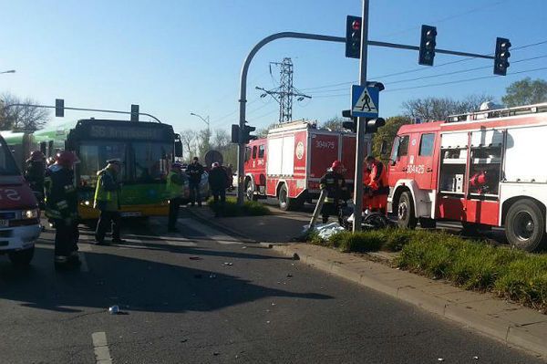 Tragiczny wtorek w Poznaniu: rano zginął motocyklista, wieczorem pieszy