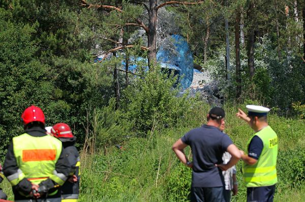 Wypadek w Olsztynie. Samolot rozbił się podczas podchodzenia do lądowania