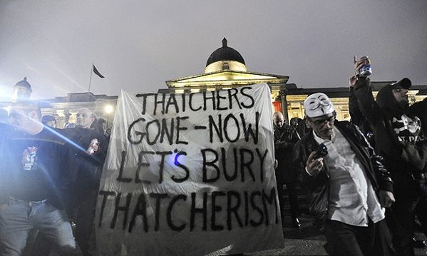 Aresztowano 16 uczestników demonstracji antythatcherowskich