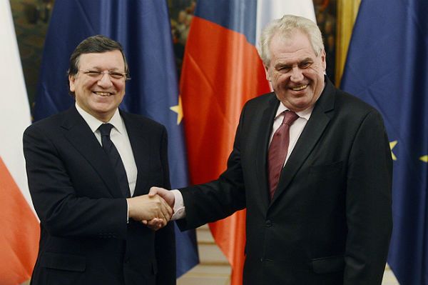 Przewodniczący Komisji Europejskiej Jose Manuel Barroso z wizytą w Pradze