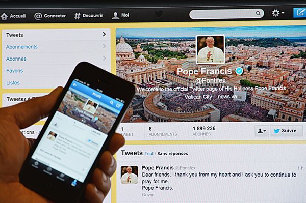 Papież Franciszek umieścił na Twitterze swój pierwszy wpis