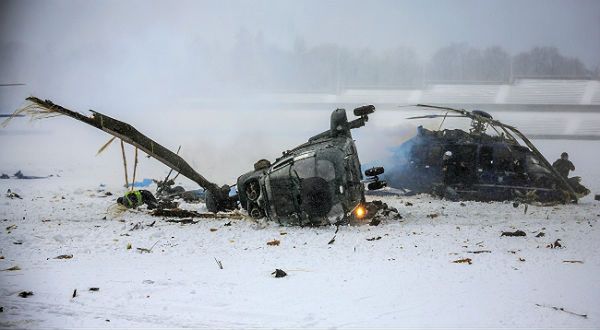 Katastrofa lotnicza w Berlinie - wpadły na siebie 2 śmigłowce