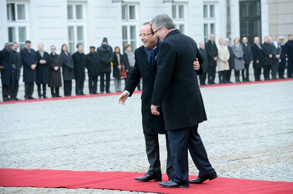 Prezydent Francji Francois Hollande rozpoczął wizytę w Polsce