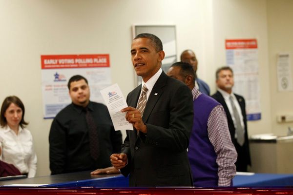 Historyczne głosowanie prezydenta Baracka Obamy w Chicago