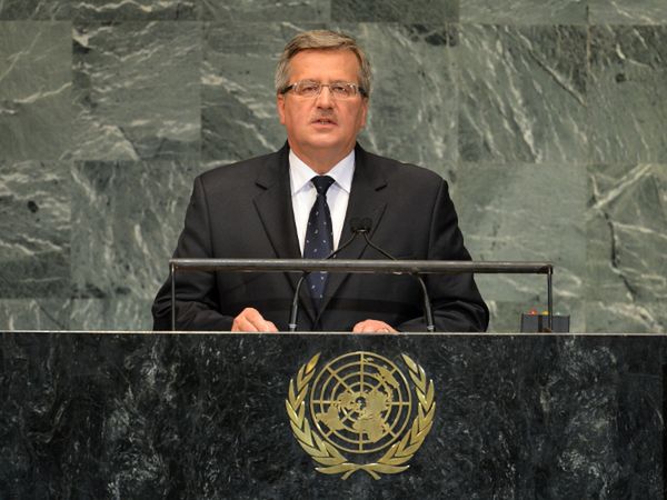 Komorowski w ONZ: świat znajduje się w trudnym momencie