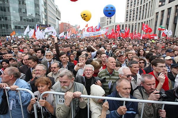 Manifestacja opozycji antyputinowskiej w Moskwie