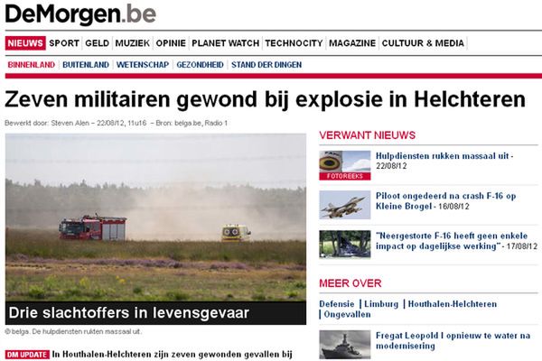 Siedmiu żołnierzy rannych w wybuchu w bazie lotniczej w Belgii