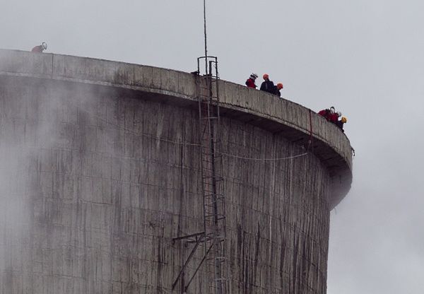 Greenpeace protestuje na terenie elektrowni Turów w Bogatyni