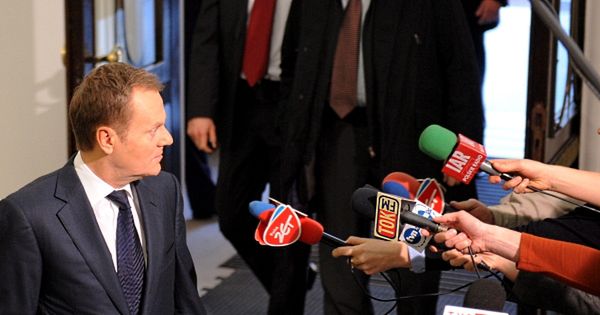 Tusk cytuje Lecha Kaczyńskiego, PiS: to manipulacja