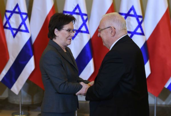 Premier oraz marszałkowie Sejmu i Senatu spotkali się z prezydentem Izraela