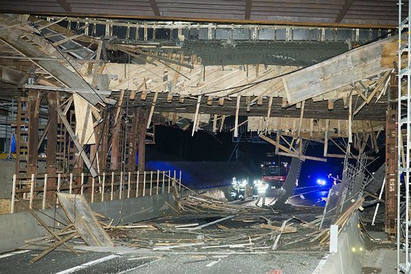 Katastrofa budowlana w Danii. Na autostradę runął wiadukt