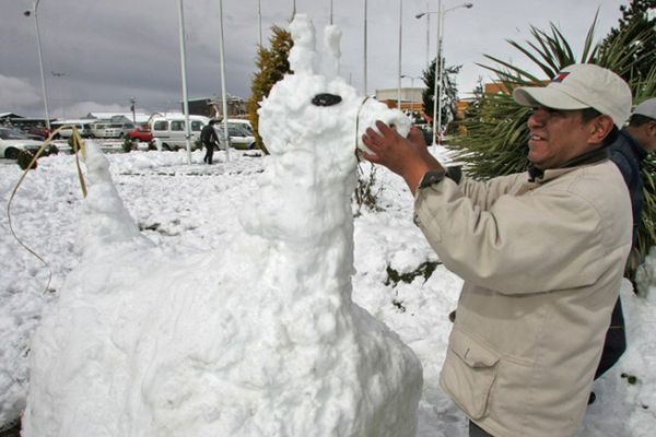 Śnieg zaskoczył mieszkańców Boliwii