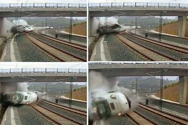 Katastrofa kolejowa w Hiszpanii - dramatyczna reakcja maszynisty