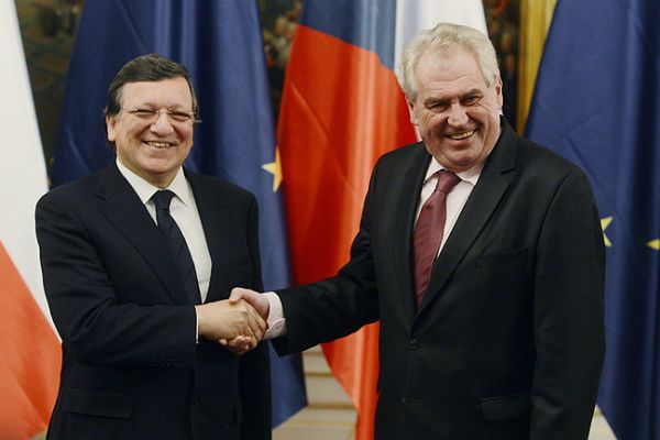 Przewodniczący Komisji Europejskiej Jose Manuel Barroso z wizytą w Pradze