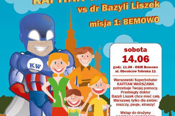 Piknik rodzinny i gra miejska "Kapitan Warszawa ratuje stolicę" na Bemowie