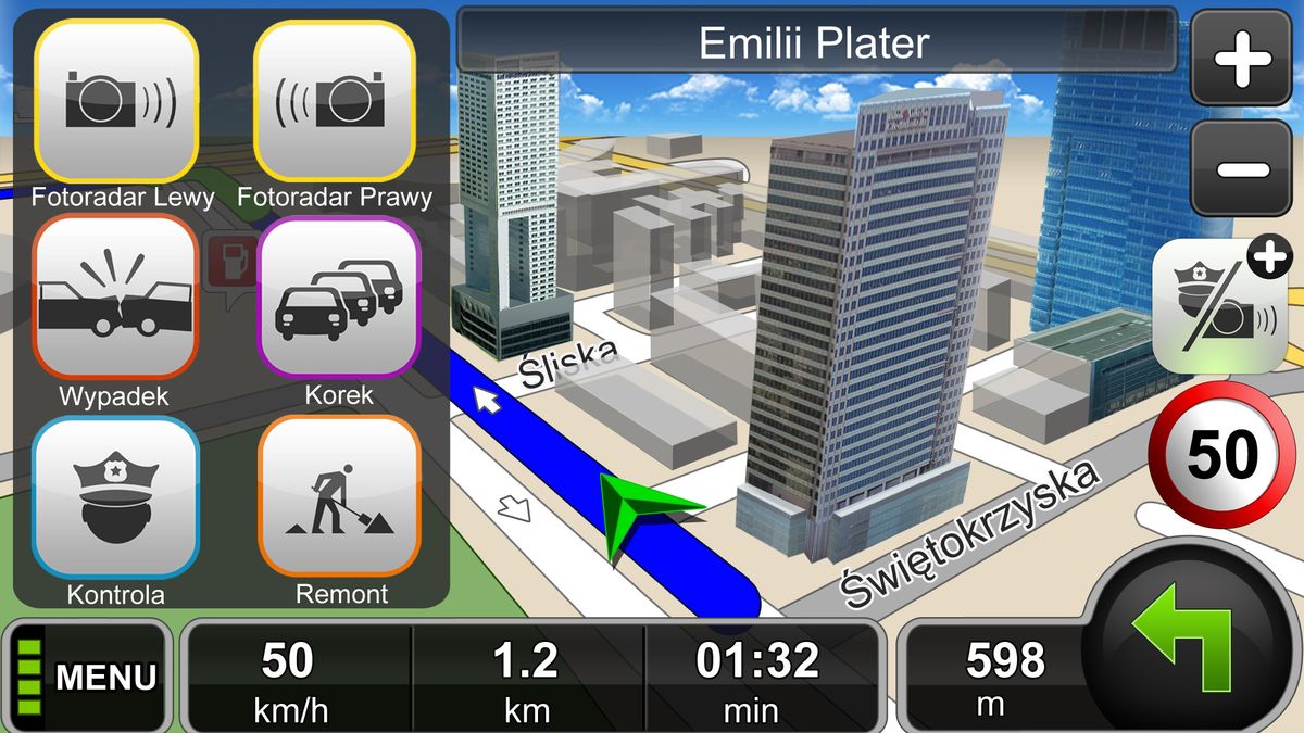 Ostrzeganie przed fotoradarami i nie tylko w nowej MapaMap 1
