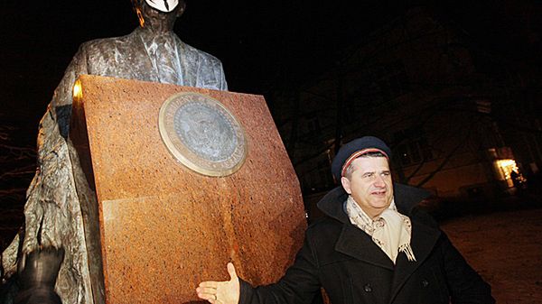 Janusz Palikot podczas protestu Ruchu Palikota