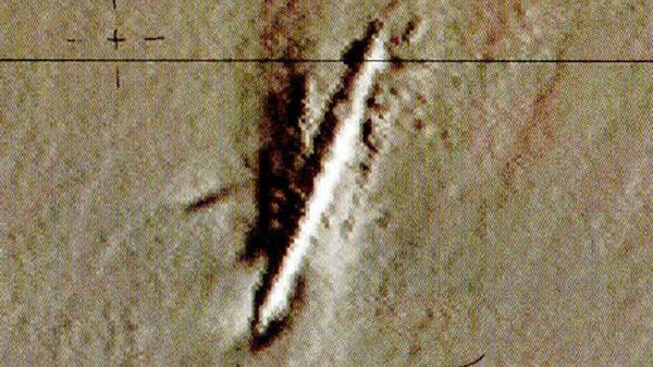 Zdjęcie sonarowe prawdopodobnego wraku ORP "Orzeł"