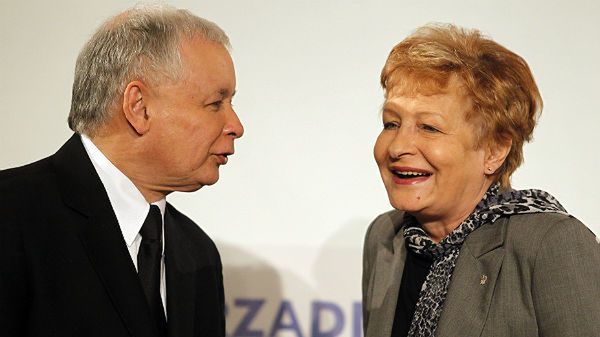 Prezes Prawa i Sprawiedliwości Jarosław Kaczyński i prof. Zyta Gilowska (zdj. arch.)