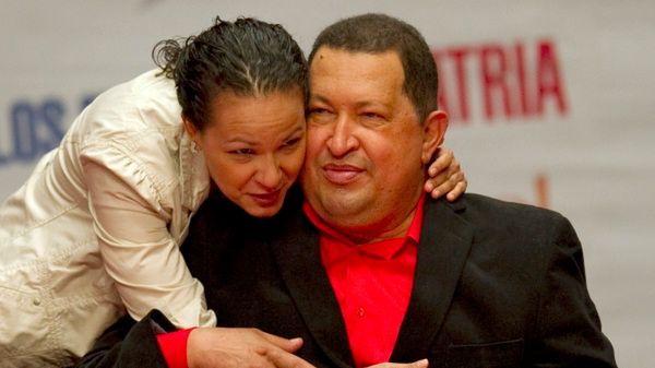 Hugo Chavez z córką