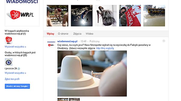 Profil Wiadomości Wirtualnej Polski na Google+