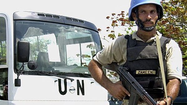 Pakistański żołnierz sił pokojowych ONZ na Haiti