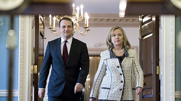Hillary Clinton i Radosław Sikorski