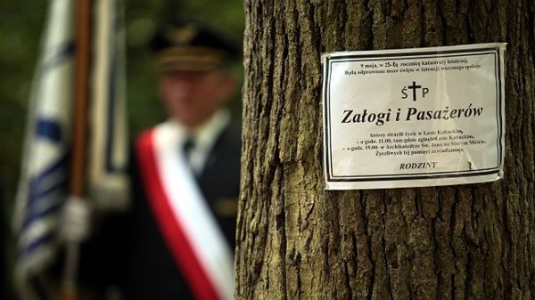 Uroczystości w 25. rocznicę katastrofy samolotu pasażerskiego IŁ-62M "Tadeusz Kościuszko" w Lesie Kabackim