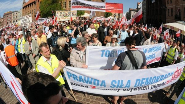 Marsz w obronie TV Trwam przeszedł 28 kwietnia ulicami Torunia