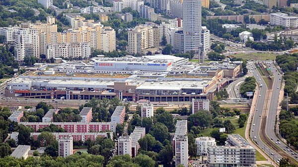 Centrum handlowe Arkadia - widok z lotu ptaka