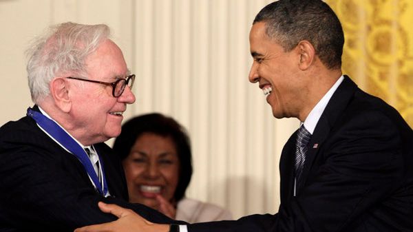 Warren Buffett i prezydent USA Barack Obama