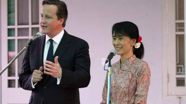 David Cameron i Aung San Suu Kyi