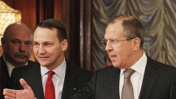 Minister spraw zagranicznych RP Radosław Sikorski i minister spraw zagranicznych Federacji Rosyjskiej Siergiej Ławrow