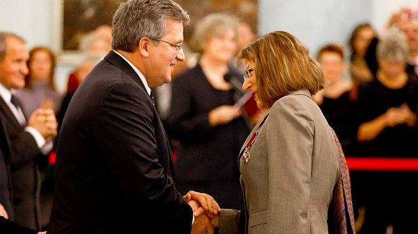 Bronisław Komorowski i Jadwiga Czartoryska podczas uroczystości w Pałacu Prezydenckim