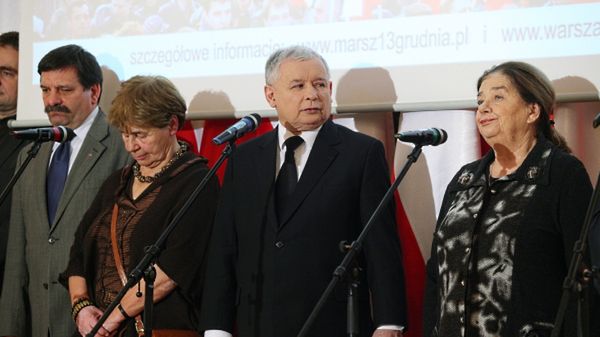 Janusz Śniadek, Zofia Romaszewska, prezes PiS Jarosław Kaczyński i Katarzyna Łaniewska